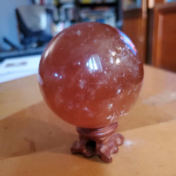 Honey Calcite Sphere - Picture 3 of 3